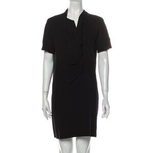 Marc Jacobs Silk Shift Dress Black Size 4 Tie Mini